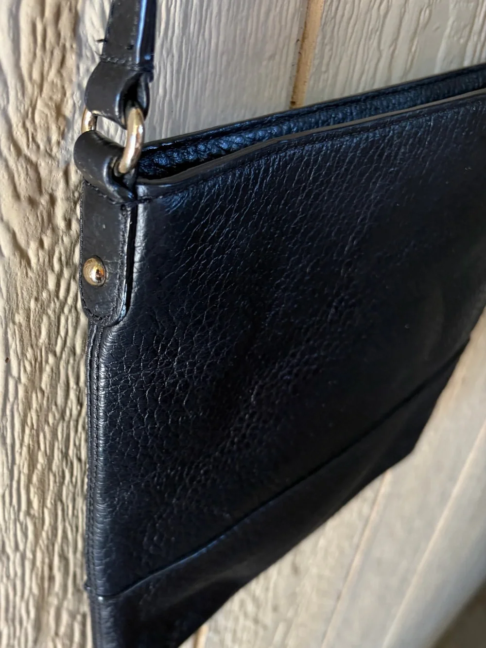 Kate Spade Bay Street Cora Black Pebbled Leather Crossbody Bag Purse